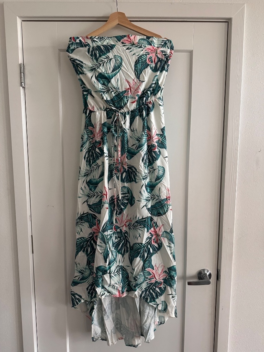 Tropical Strapless High/Low Dress - Picture 3 of 4